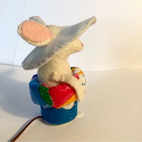 Vacation Felt Mouse Art Doll with inner tube floatie beach fun handmade - Picture 6 of 9
